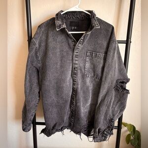 Forever 21 Dark Gray Denim Jacket
